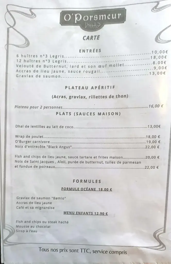 Menu_Pub O’Porsmeur_Porspoder_image_1