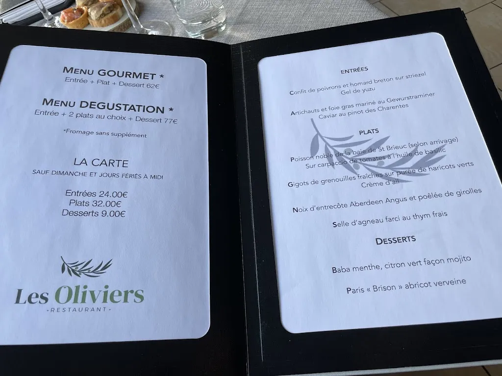 Menu_Restaurant Les Oliviers_Brison-Saint-Innocent_image_1