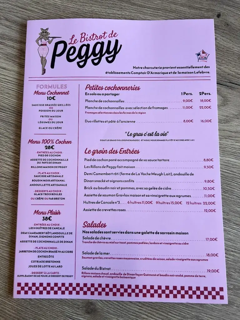 Menu_Le Bistrot de Peggy_Dinan_image_1