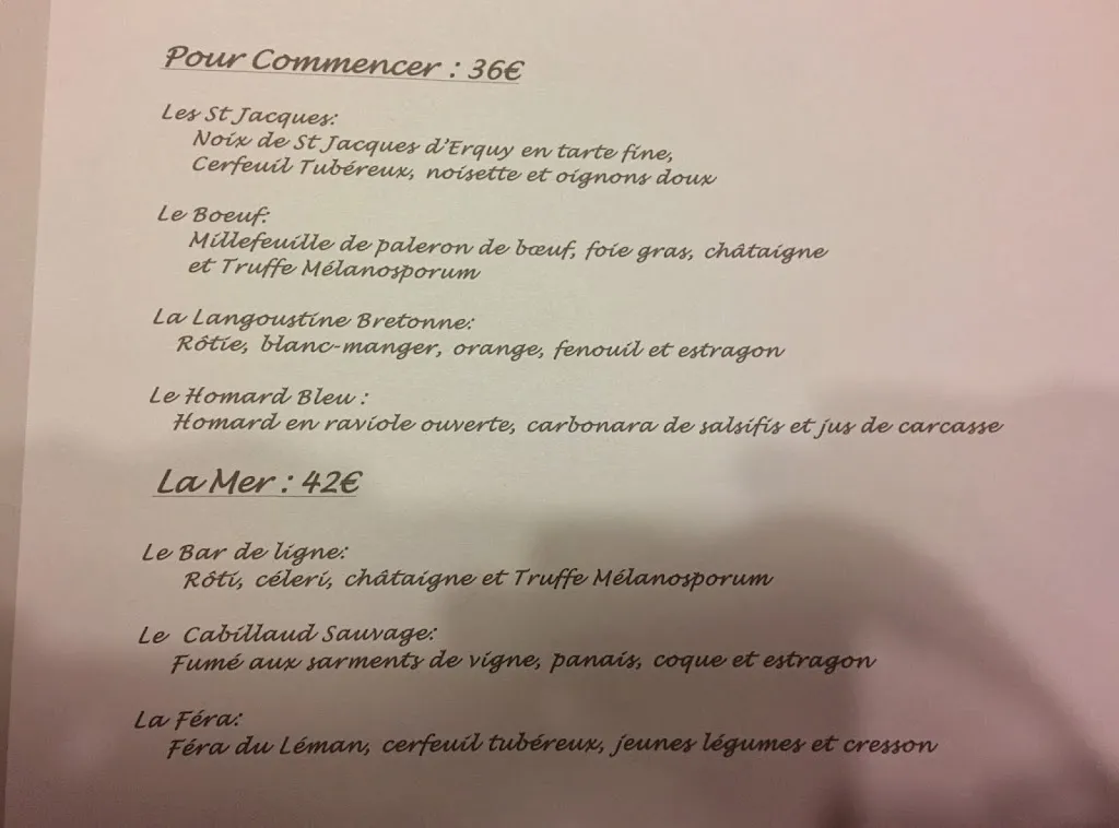 Menu_Restaurant Les Morainières_Jongieux_image_1