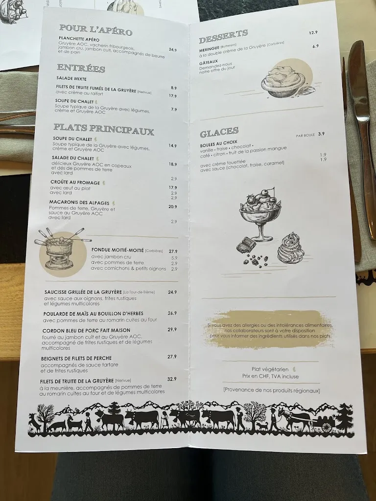 Menu_Restaurant panoramique Motel de la Gruyère_Avry-devant-Pont_image_1