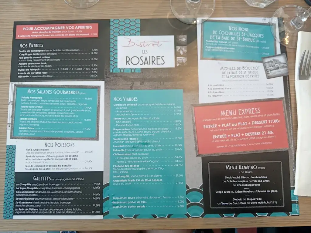 Menu_Bistrot Les Rosaires : Restaurant à Plérin_Plérin_immagine_1