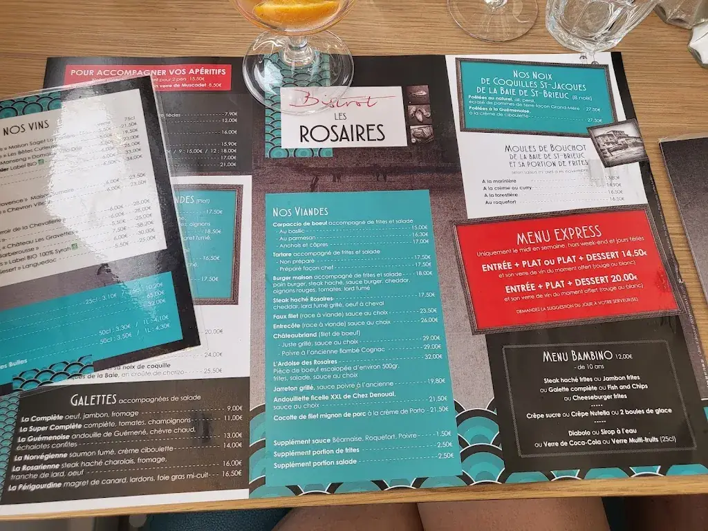 Menu_Bistrot Les Rosaires : Restaurant à Plérin_Plérin_immagine_2