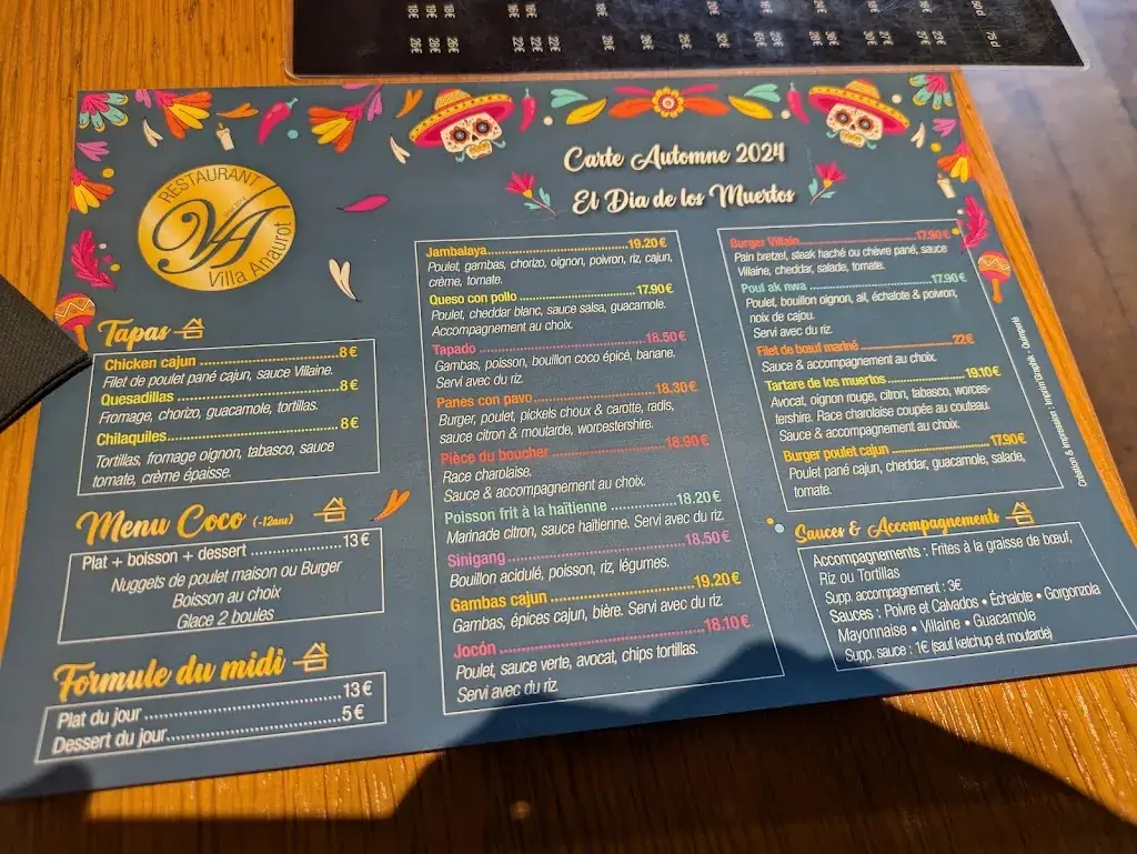 Menu_Villa Anaurot_Quimperlé_immagine_1