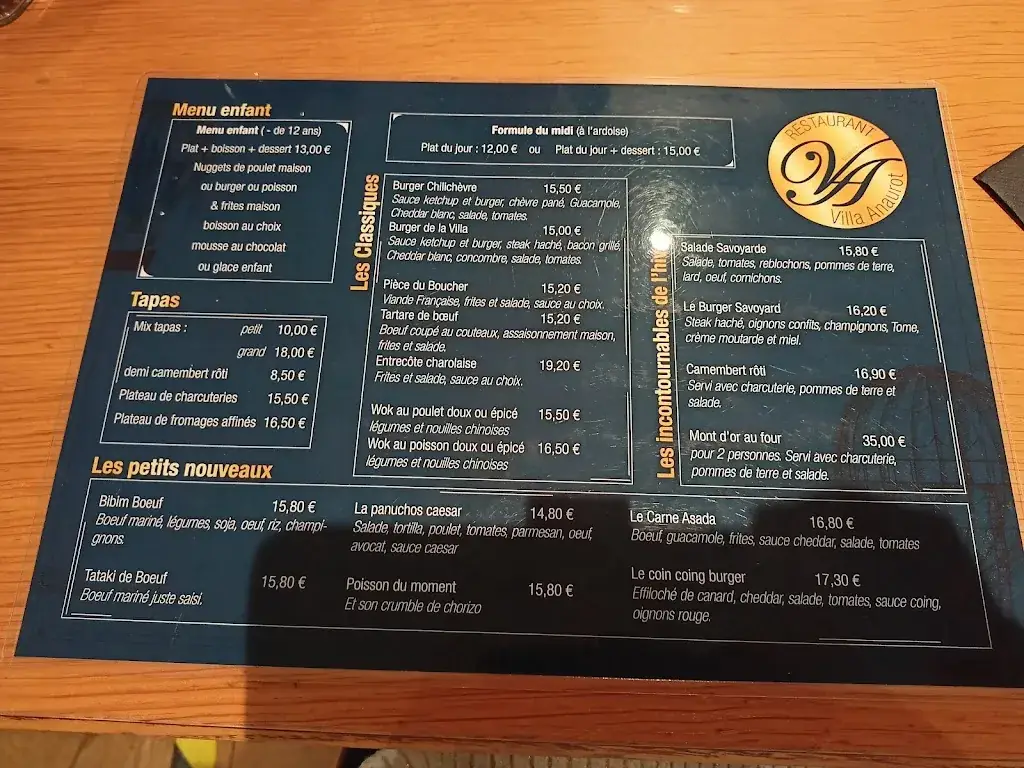 Menu_Villa Anaurot_Quimperlé_immagine_3