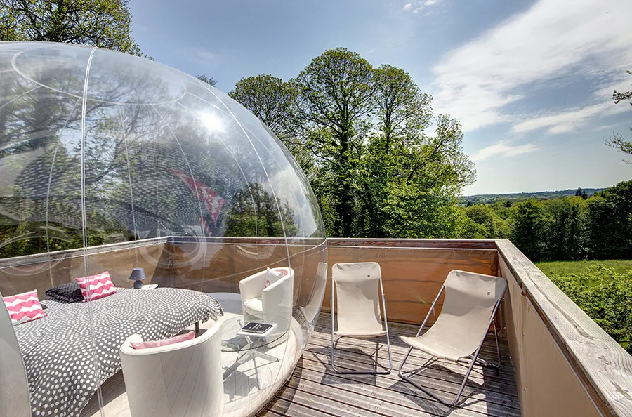 Valley Pratmeur unusual accommodation in Brittany ristorante a Quistinic