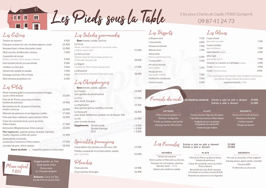 Menu_Les Pieds Sous La Table_Quimperlé_image_1