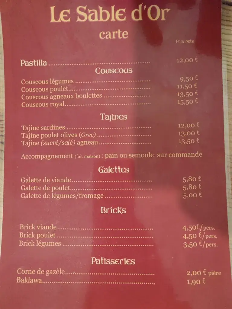 Menu_Le Sable d'Or_Douarnenez_image_1