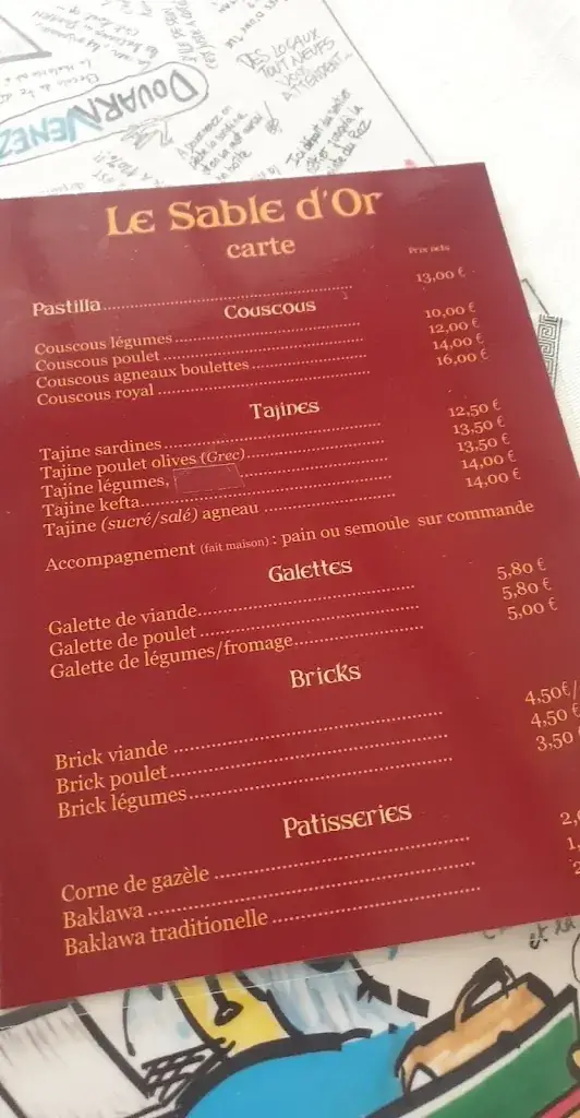 Menu_Le Sable d'Or_Douarnenez_image_3