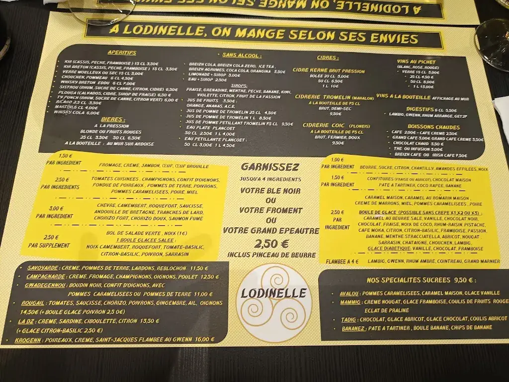 Menü_Lodinelle Crêperie Douarnenez_Douarnenez_Bild_3