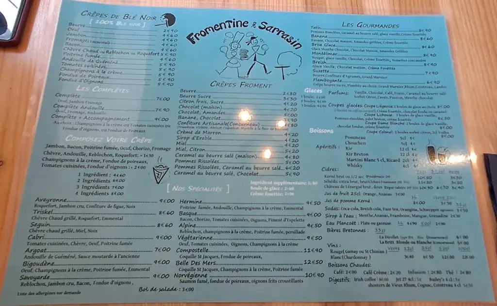 Menu_Crêperie Fromentine et Sarrasin Douarnenez_Douarnenez_image_1