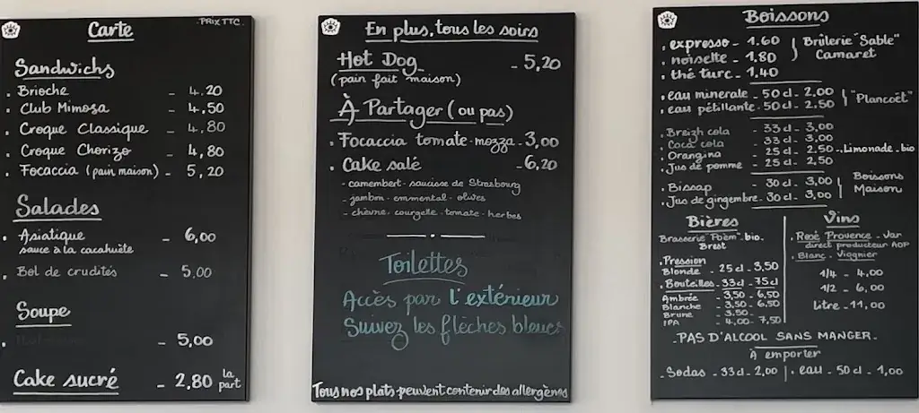Menu_La Bonne Fortune Snack - Librairie_Roscanvel_image_1