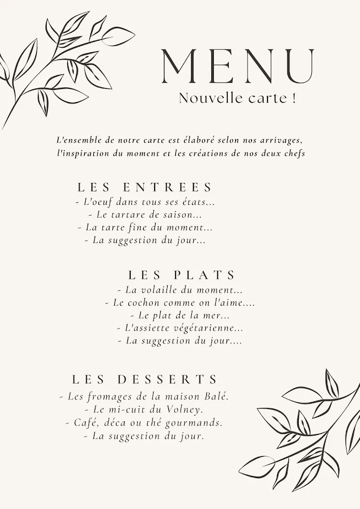 Menu_Le Bistro Volney_Rennes_image_1