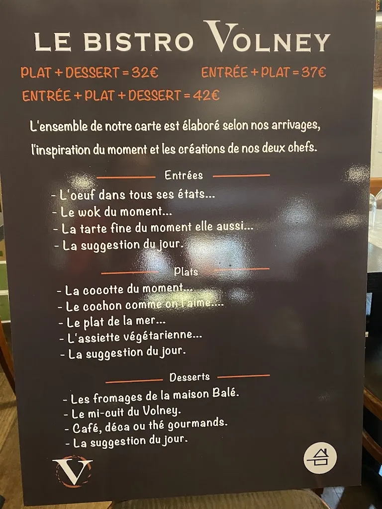 Menu_Le Bistro Volney_Rennes_image_2