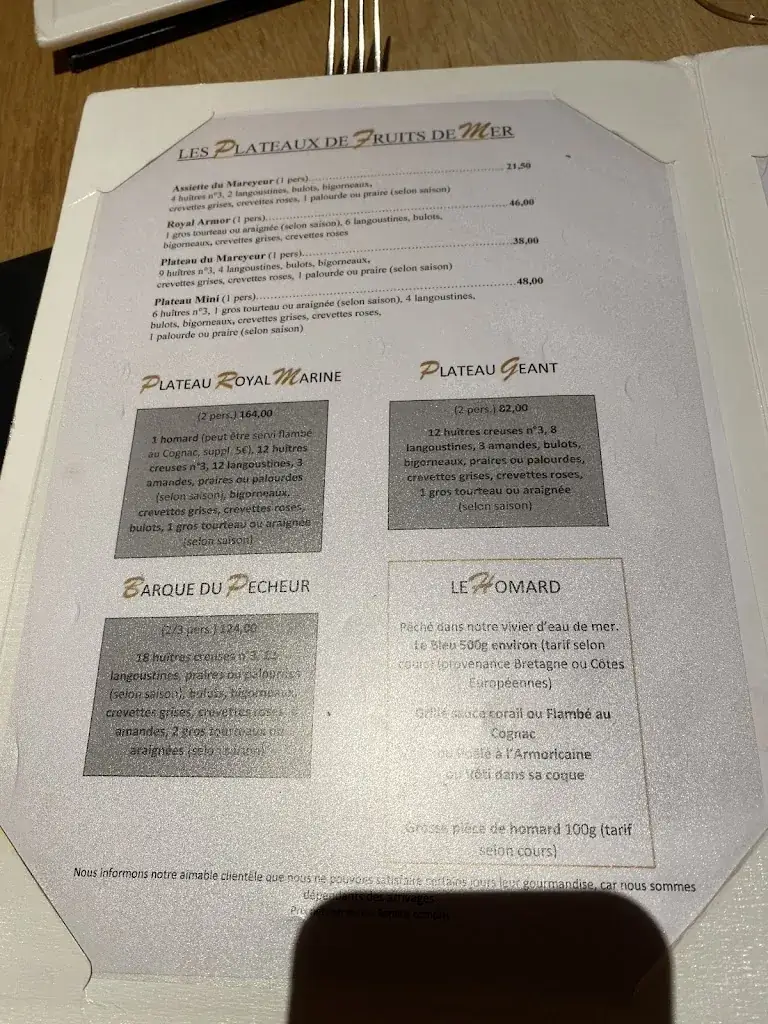 Menü_La Taverne de la Marine_Rennes_Bild_4