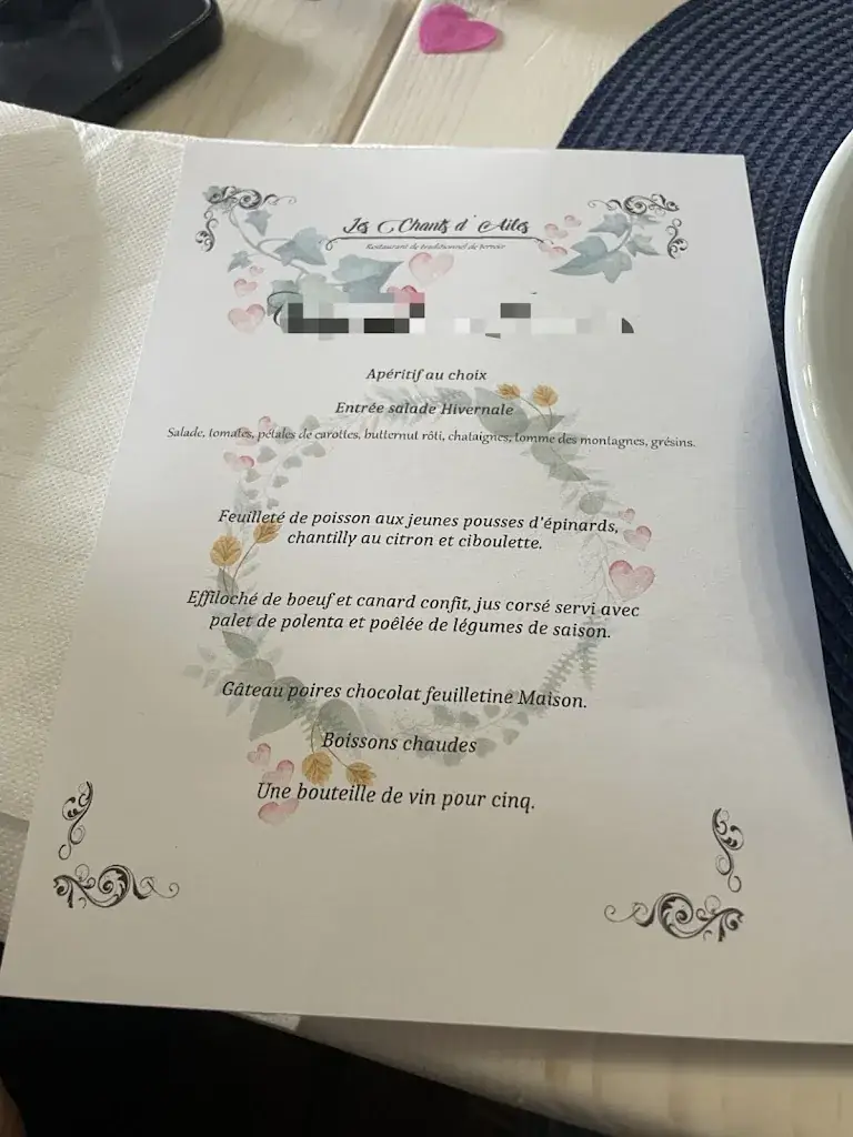 Menu_Les Chants d'Ailes_Saint-Étienne-de-Saint-Geoirs_immagine_1