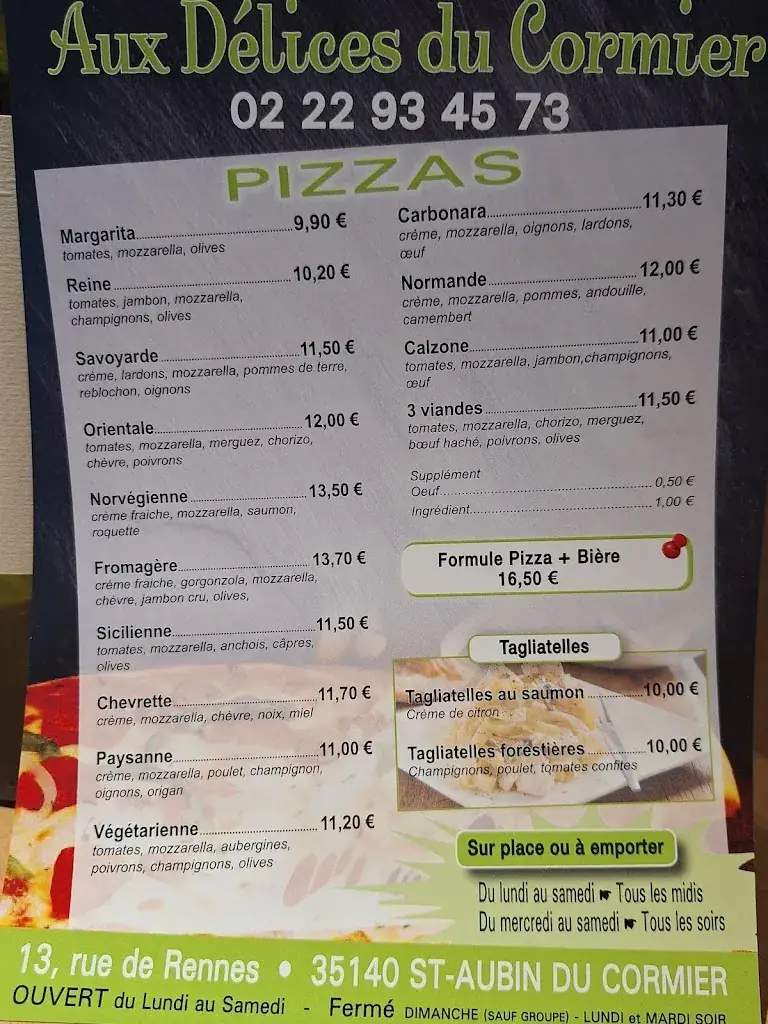 Menu_Aux Délices du Cormier_Saint-Aubin-du-Cormier_image_2