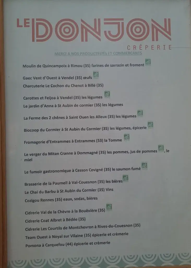 Menu_Crêperie Le Donjon_Saint-Aubin-du-Cormier_image_2