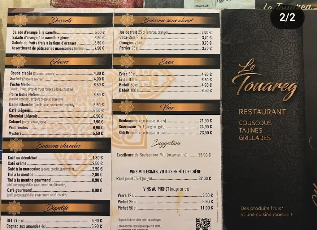 Menu_LE TOUAREG_Concarneau_image_1