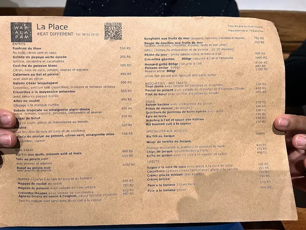 Menu_Wapalapam La Place_Mauritius_image_1