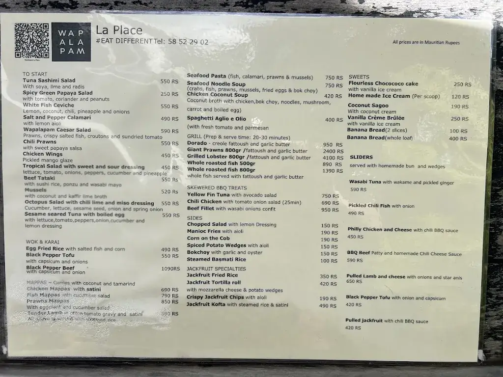 Menu_Wapalapam La Place_Mauritius_image_2