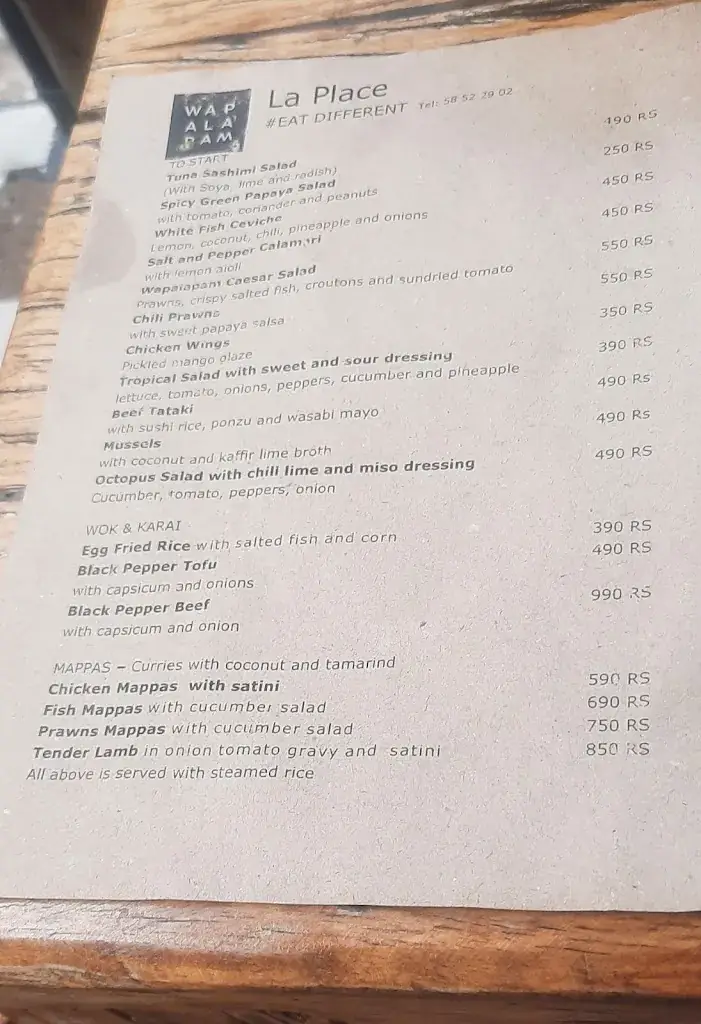 Menu_Wapalapam La Place_Mauritius_image_4