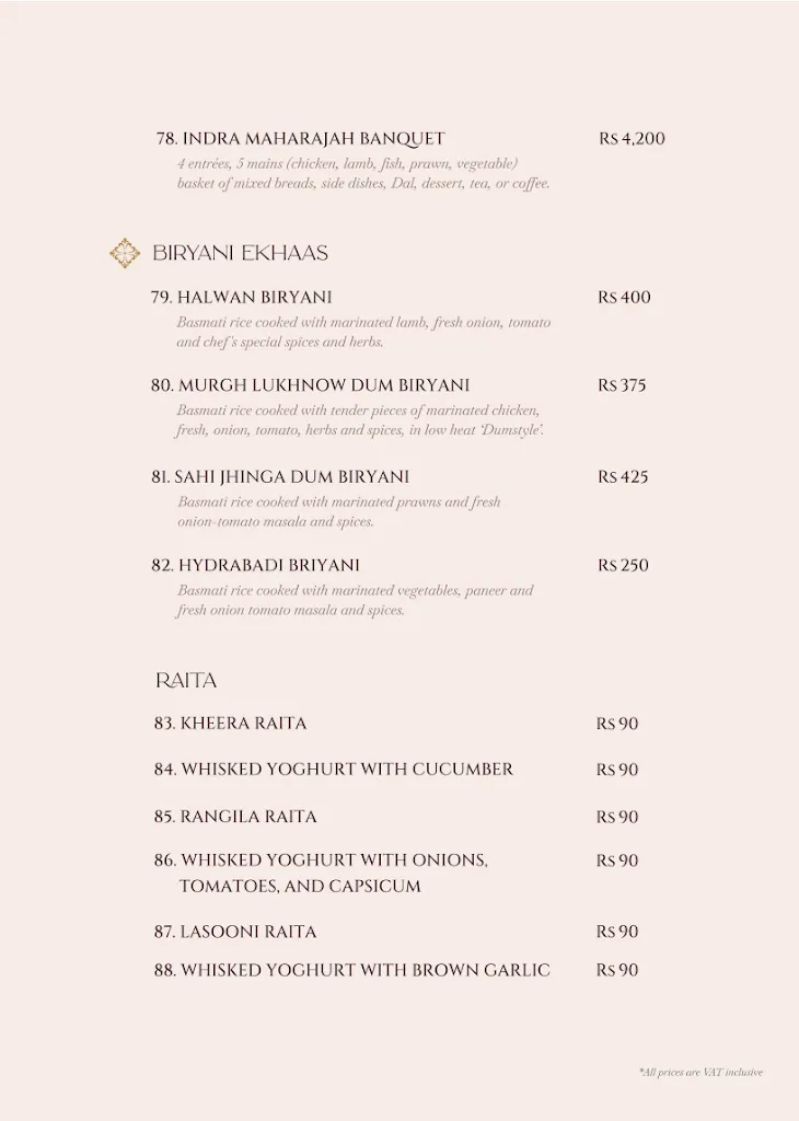 Menu_Indra Port Louis Waterfront_Mauritius_image_1