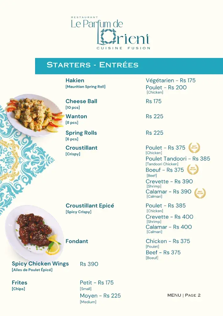 Menu_Le Parfum de L'orient Restaurant_Mauritius_image_3