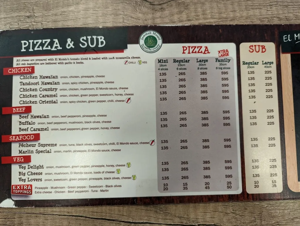 Menu_El Mondo Labourdonnais Port-Louis_Mauritius_image_2