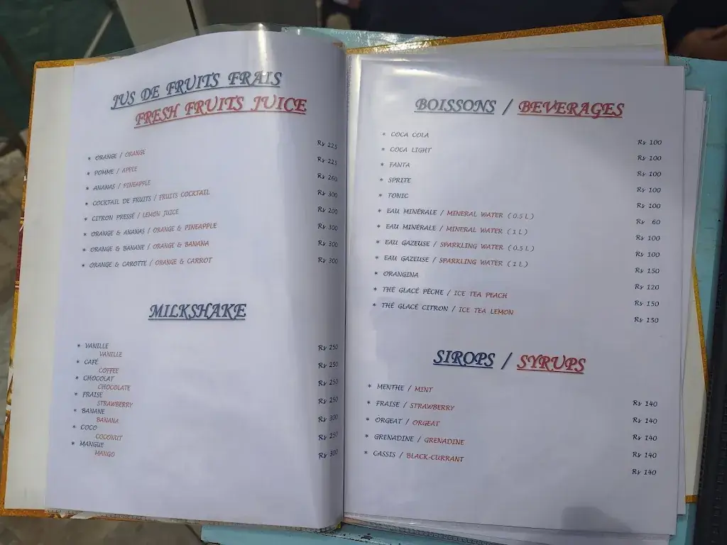 Menu_Bistrot du Marseillais_Mauritius_immagine_1