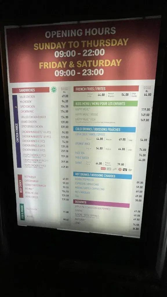 Menu_McDonald's_Mauritius_image_1