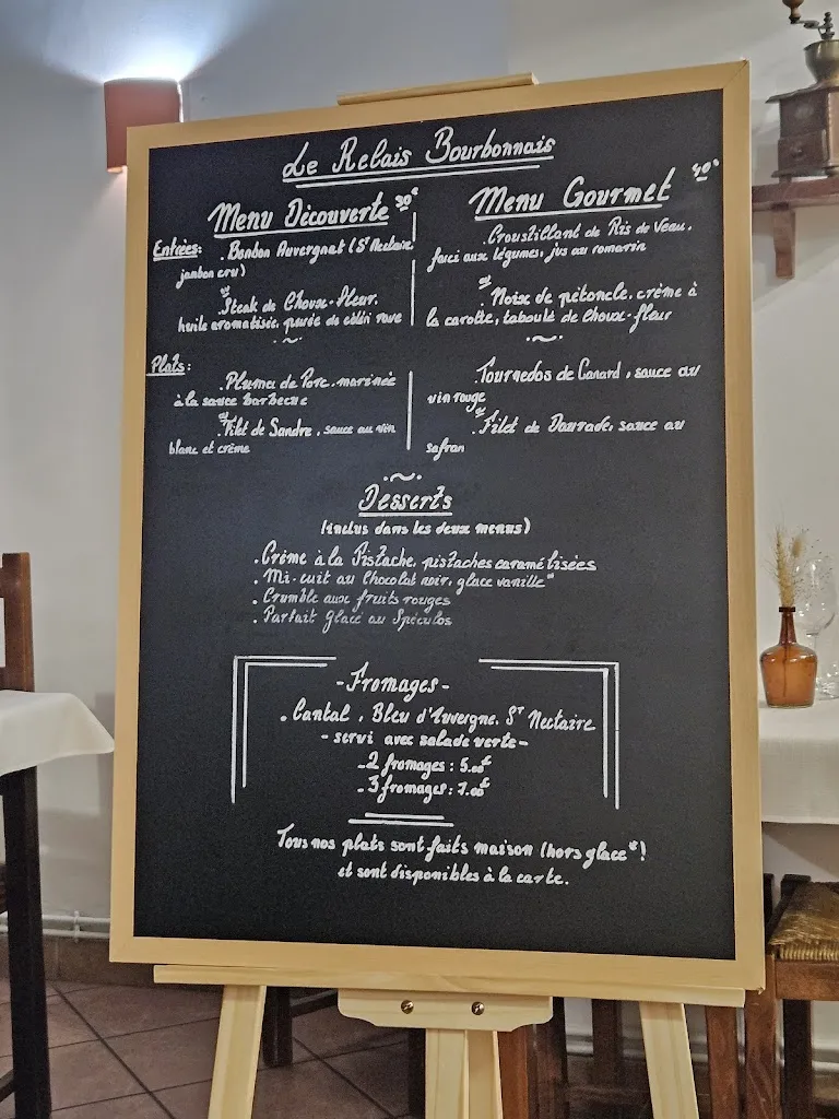 Menu_Le Relais Bourbonnais_Broût-Vernet_imagen_1