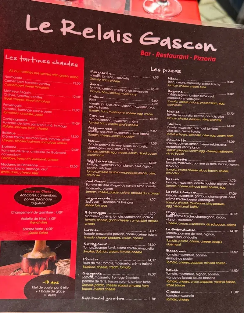 Menu_Le relais gascon_Pontorson_image_1