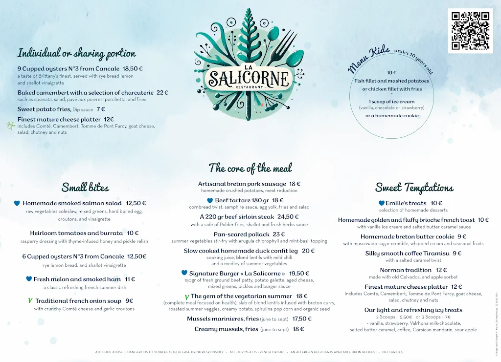 Menu_Restaurant La Salicorne ( ex: La Rôtisserie)_Mont-Saint-Michel_imagen_2