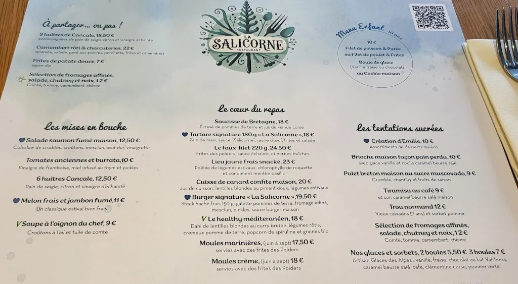 Menu_Restaurant La Salicorne ( ex: La Rôtisserie)_Mont-Saint-Michel_imagen_3