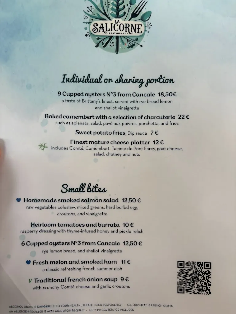Menu_Restaurant La Salicorne ( ex: La Rôtisserie)_Mont-Saint-Michel_imagen_4