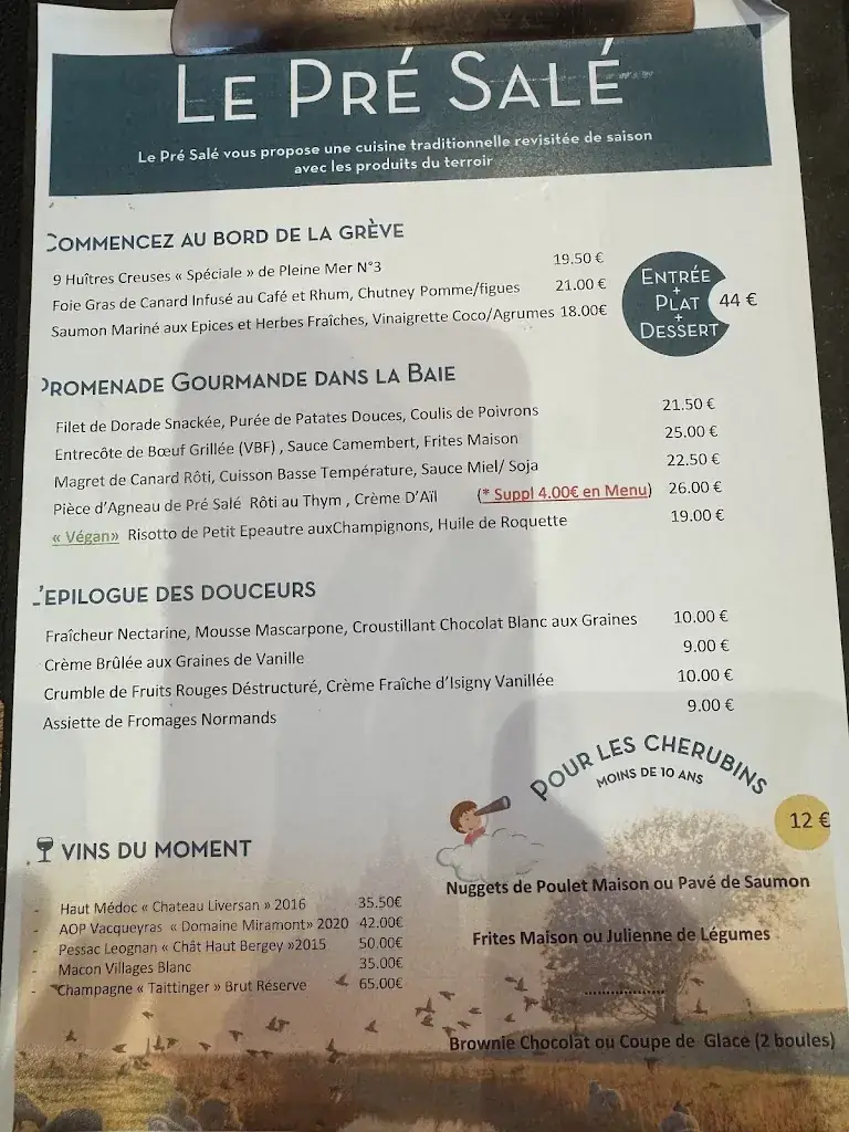 Menu_Restaurant Le Pré Salé_Mont-Saint-Michel_image_3