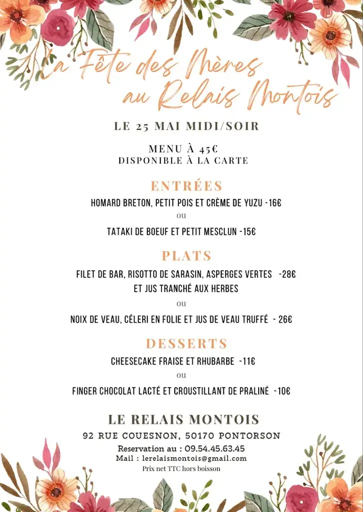 Menu_LE RELAIS MONTOIS_Pontorson_image_1