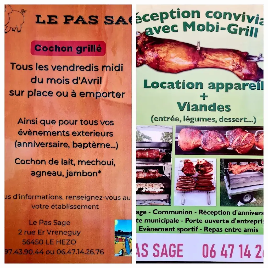 Menu_Restaurant pizzéria Le Pas Sage_Hézo_image_4