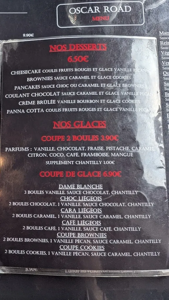 Menu_Oscar road st donan_Saint-Donan_image_1