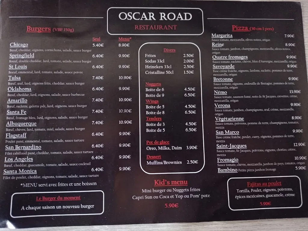 Menu_Oscar road st donan_Saint-Donan_image_2