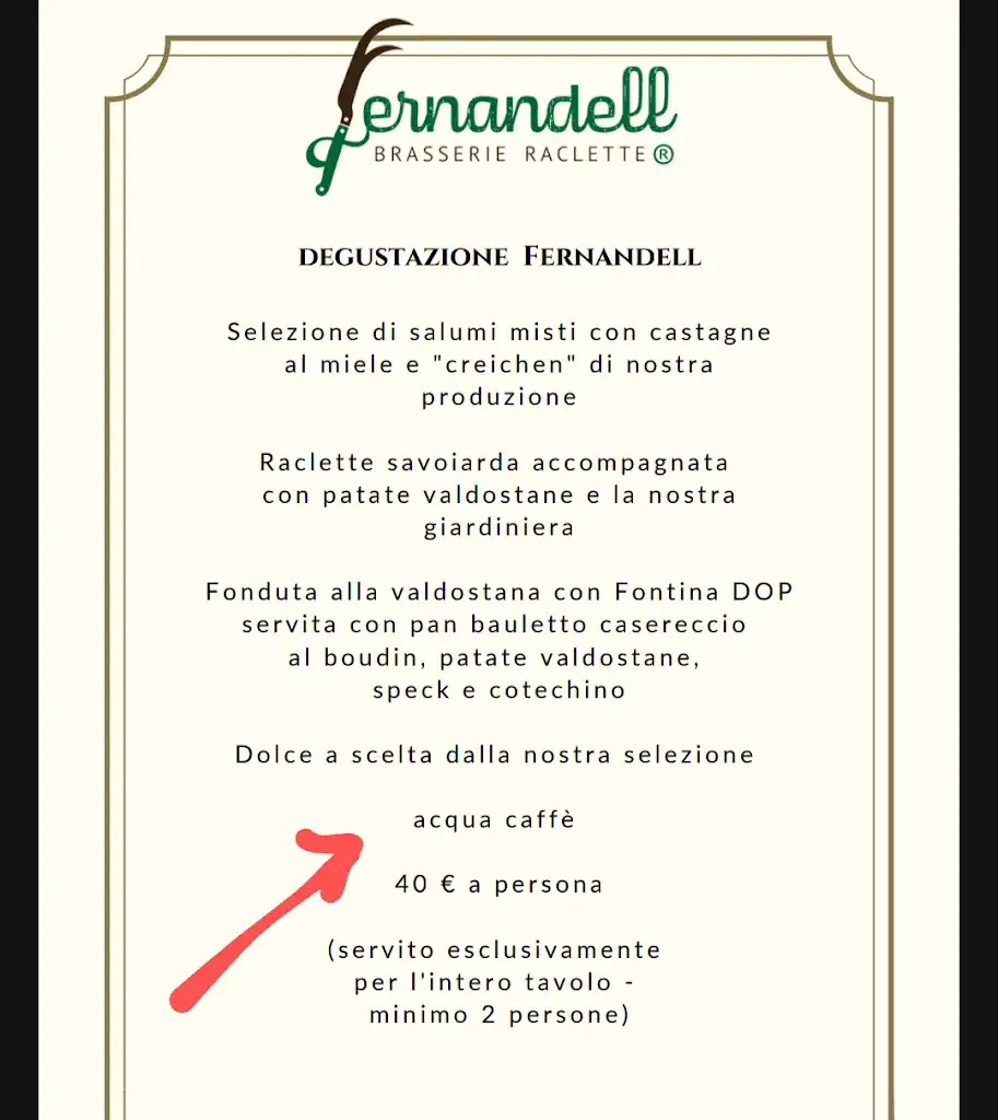 Menu_Fernandell Brasserie Raclette_Italy_image_1