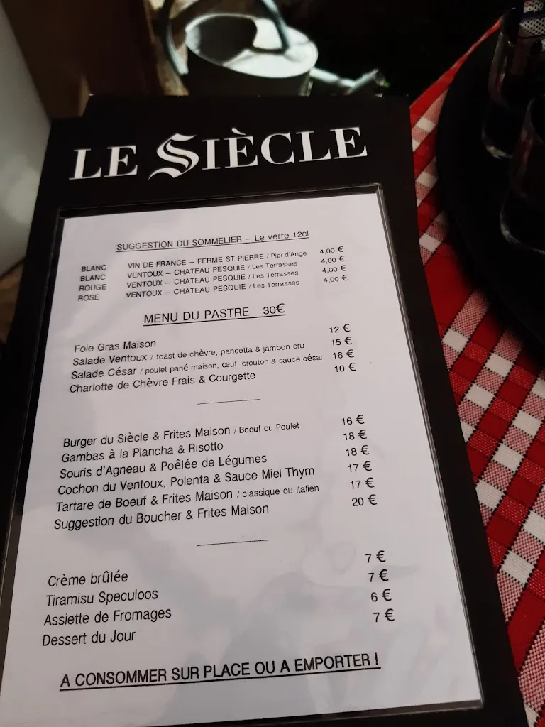 Menu_Le Café du Siècle_Saint-Didier_image_1