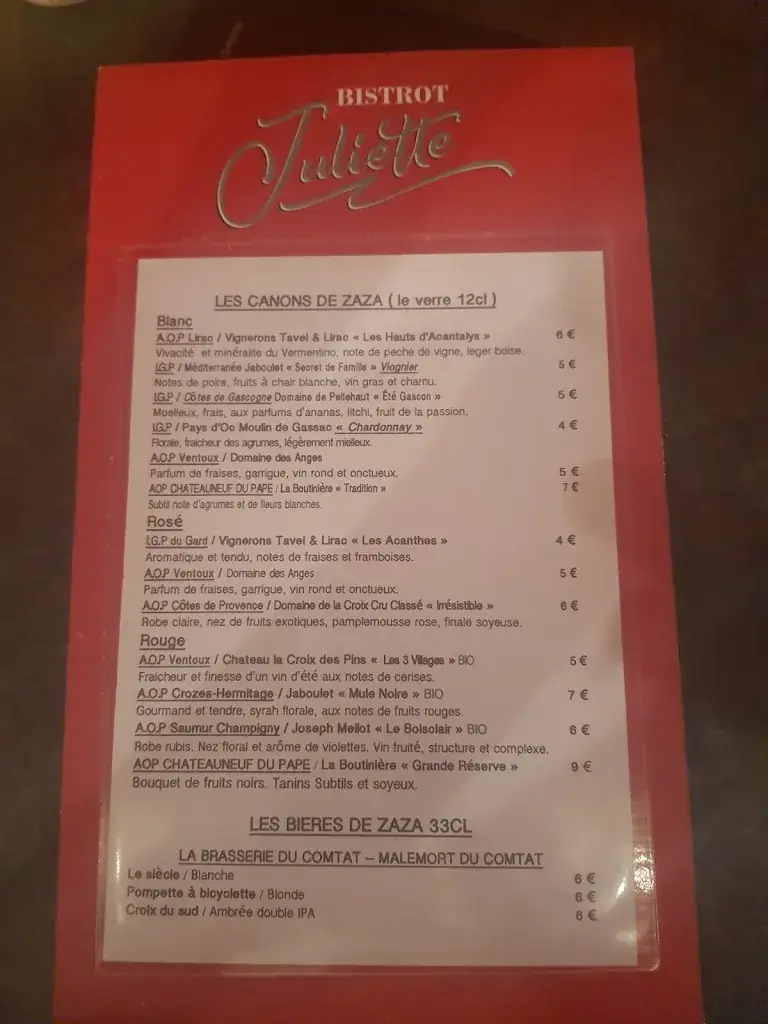 Menu_Bistrot Juliette_Saint-Didier_image_2