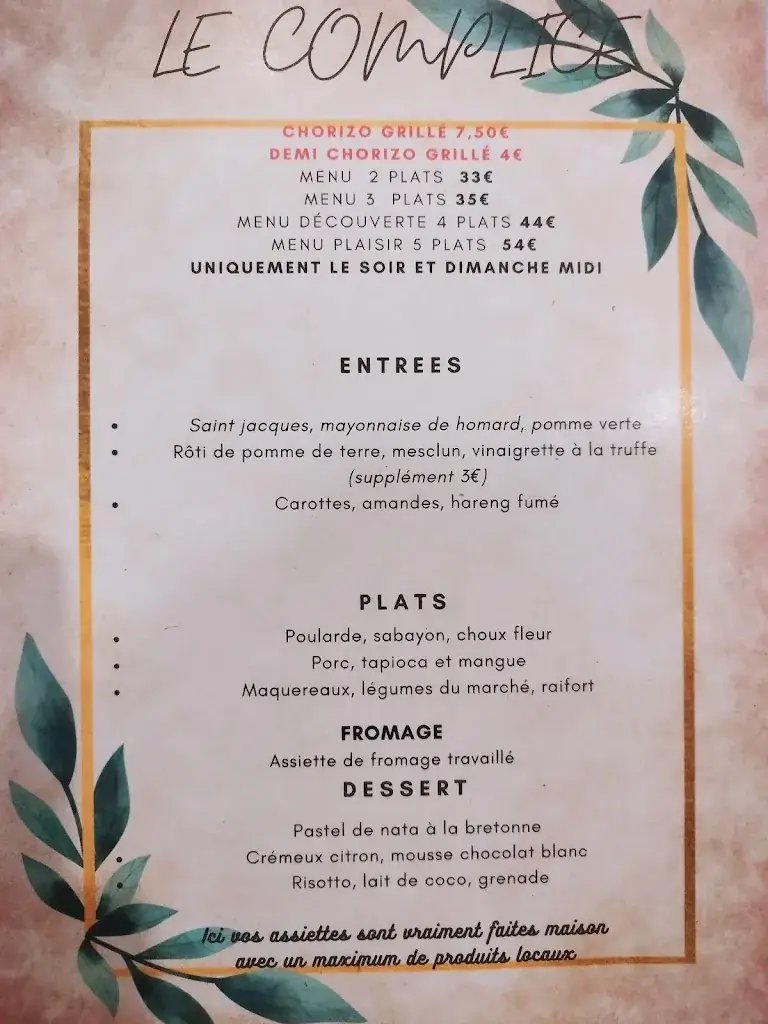 Menu_Le Complice_Saint-Brieuc_image_2