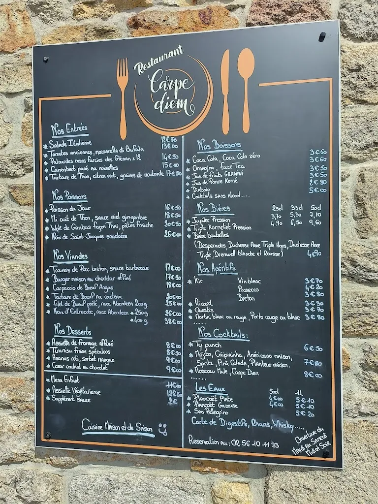 Menu_Restaurant Le Carpe Diem_Saint-Évarzec_image_2