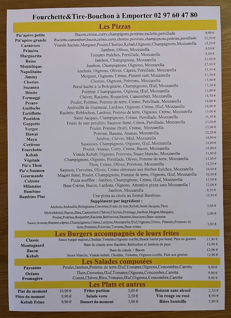 Menu_Fourchette & Tire-Bouchon_Saint-Jean-Brévelay_immagine_1