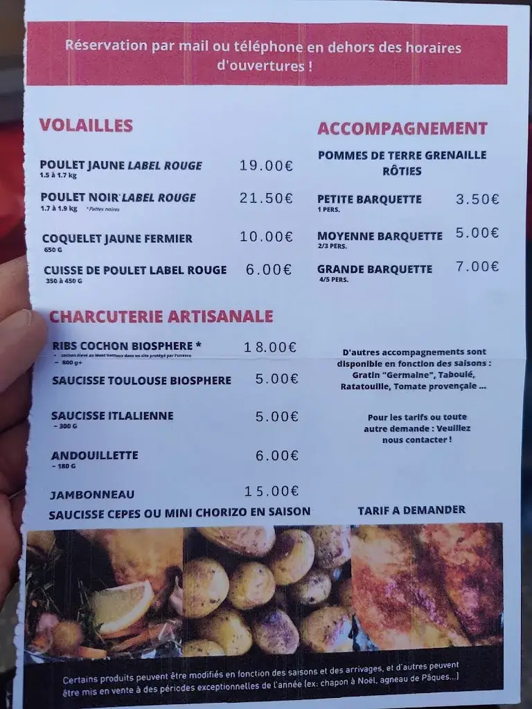 Menu_Rôtisserie Le Rotisseur & Poulet Rôti Fermier Marseille_Marseille_image_1