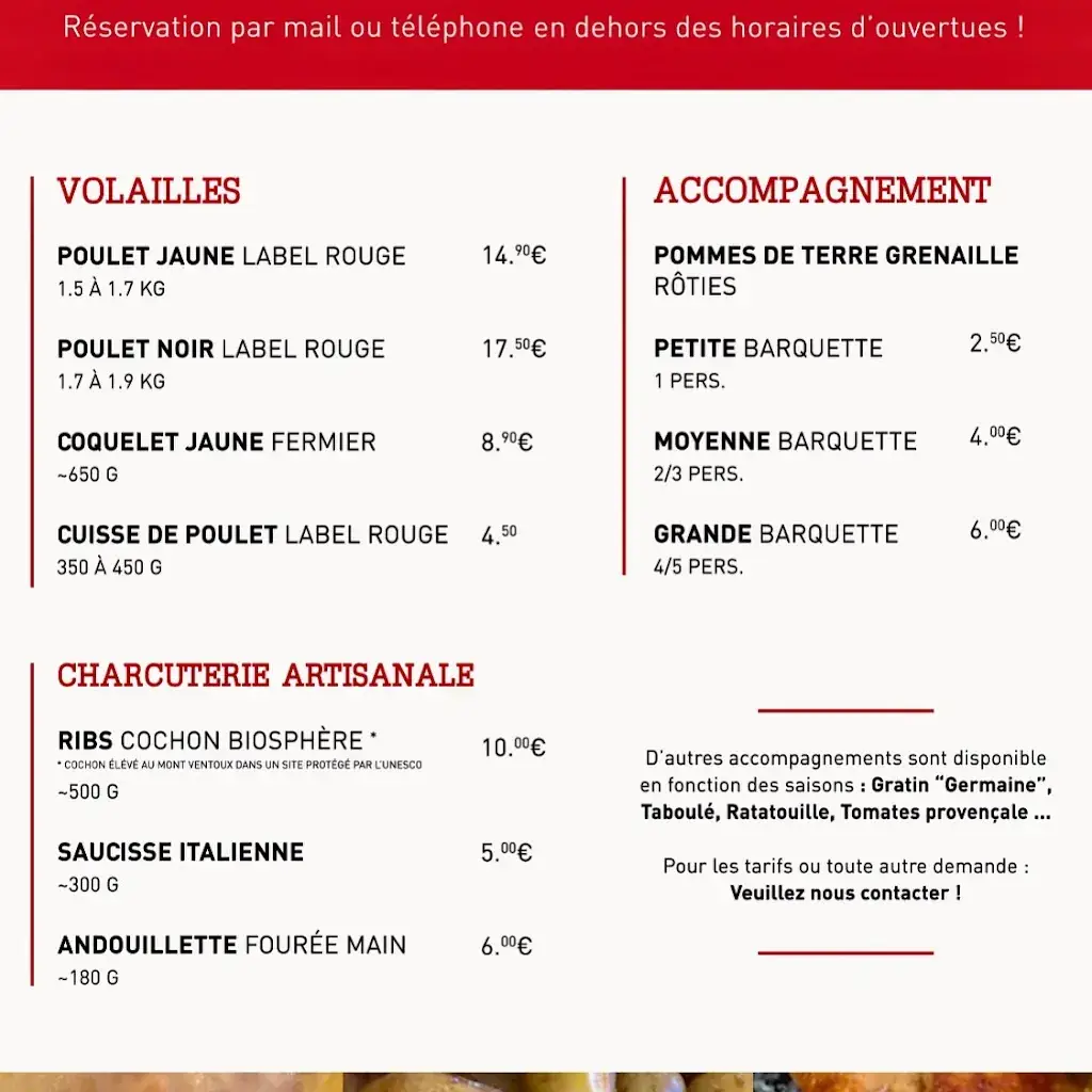 Menu_Rôtisserie Le Rotisseur & Poulet Rôti Fermier Marseille_Marseille_image_2