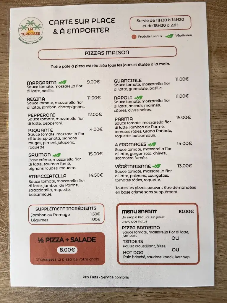 Menu_La Terrasse - Restaurant/Snack/Bar - Camping Émeraude_Saint-Briac-sur-Mer_image_2